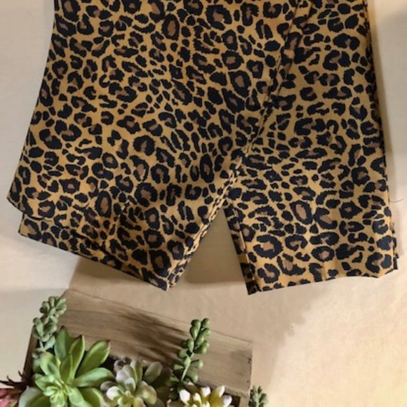 Beautiful Women's Leopard Print High Rise Skinny Stretch Side Zipper Pants NWOT - Picture 11 of 14